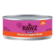 Rawz Shredded Chicken & Pumpkin Cat Food 雞肉及南瓜肉絲貓罐頭 155g X24
